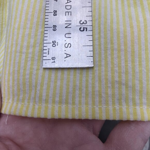 Davi Dani Dress Womens 1XL Pastel Stripe Colorblock Ruffle Hem Button Front - Picture 10 of 10